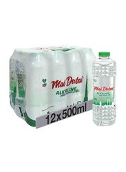 Mai Dubai Alkaline Zero Sodium Water, 12 Bottles x 500ml