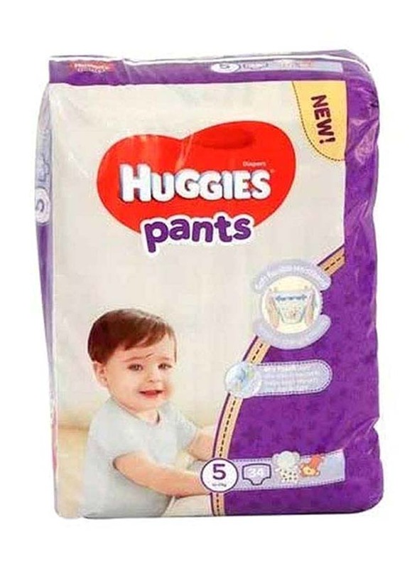 Huggies Pants Diapers, Size 5, 12-17 Kg, 34 Count