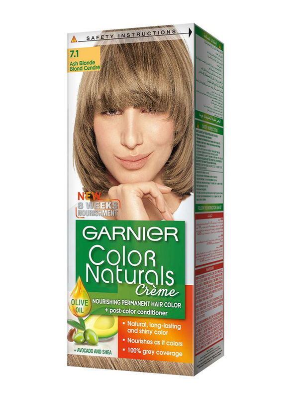 Garnier Color Naturals Nourishing Cream Hair Color, 7.1Ash Blonde