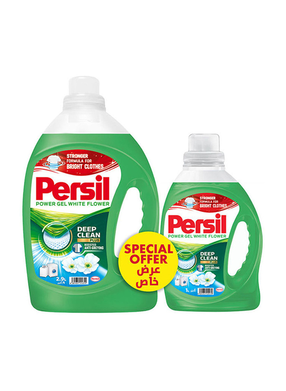 Persil Power Gel White Flower Laundry Detergent, 2.9 Liters + 1 Liter