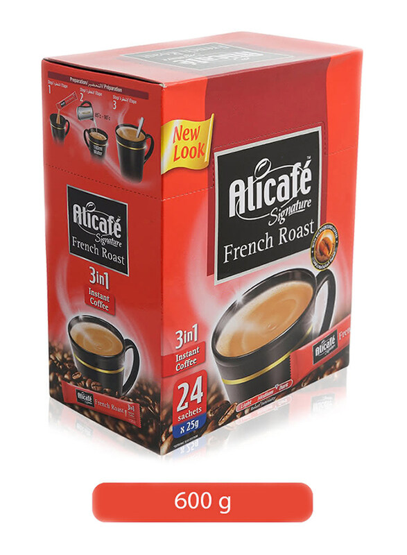 

Power Root AliCafe Signature French Roast 3-in-1 Instant Coffee, 24 Sachets x 25g