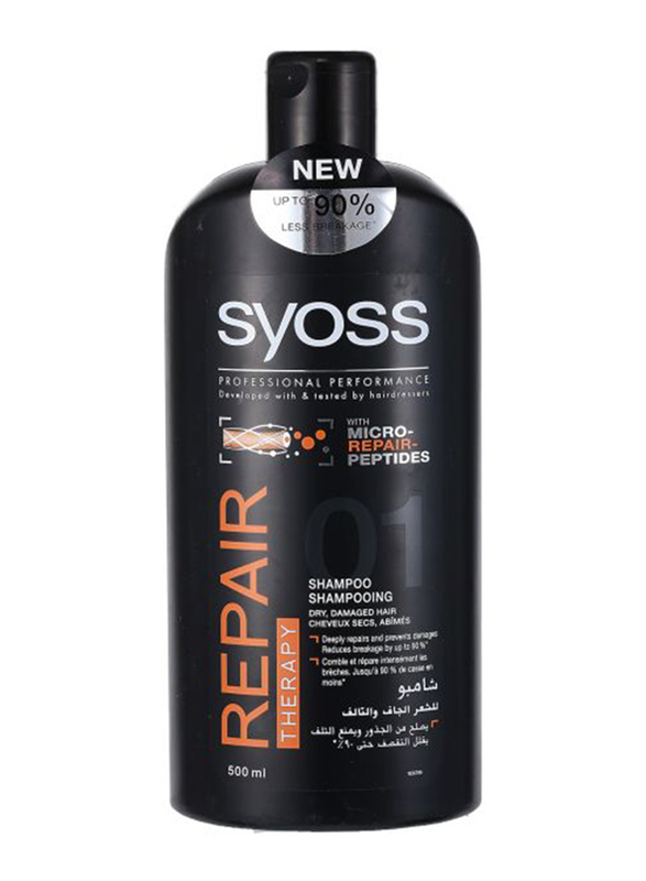 Syoss Repair Therapy Shampoo for Damaged Hair, 500ml