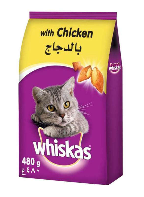 Whiskas Chicken Dry Cat Food, 480g