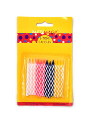 Party Magic 12-Piece Birthday Candles, Multicolour