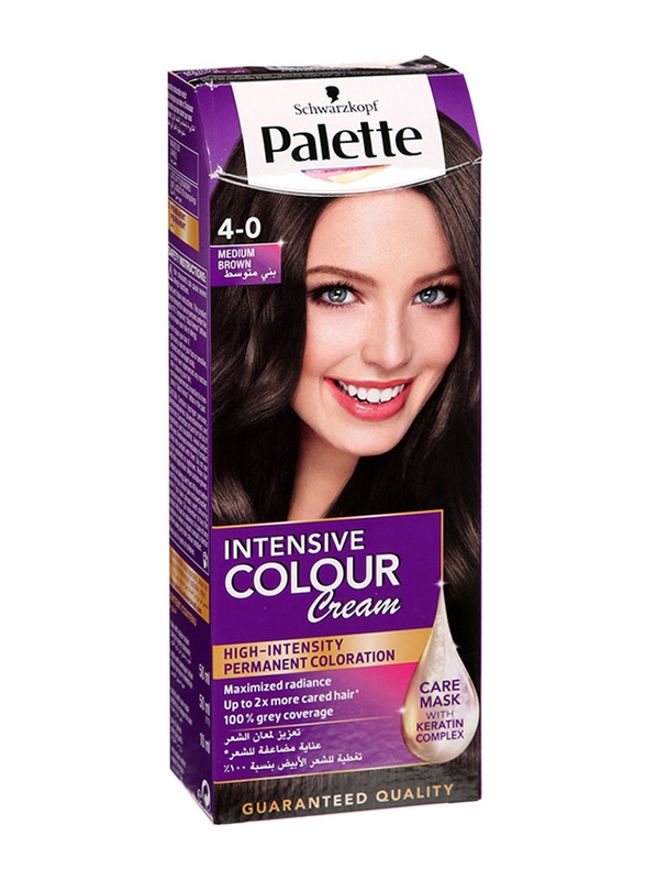 Schwarzkopf Palette Intensive Hair Colour Cream, 50ml, 4-0 Medium Brown