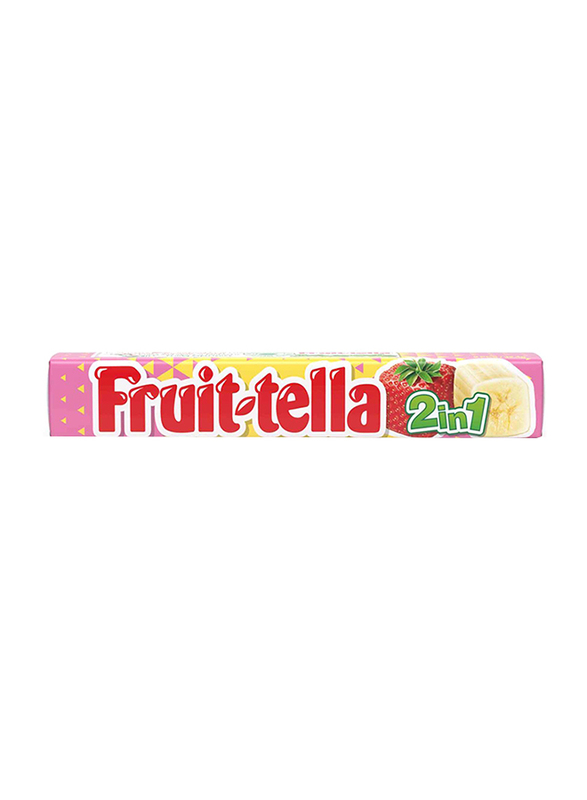 Fruittella 2-in-1 Strawberry Banana Chey Candy, 32g