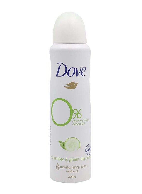 

Dove Cucumber & Green Tea 0% Aluminium Cucumber Antiperspirant Deodorant Spray, 150ml