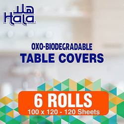 Hala 6-Piece Biodegradable Table Covers, Multicolour