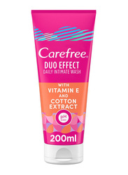 Carefree Duo Effect Daily Intimate Wash with Vitamin E & Cotton Extract, 200ml