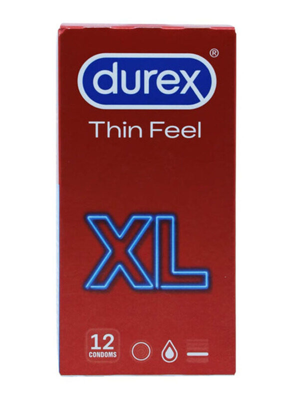 

Durex Thin Feel Condom, Red, Extra-Large, 12 Pieces