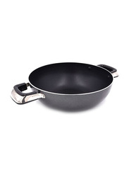 Love Song 24cm Wok with Two Ear Handles, Black