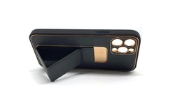 Leather Case with Magnetic Stand&Holder for Apple iphone 13 Pro (Black)