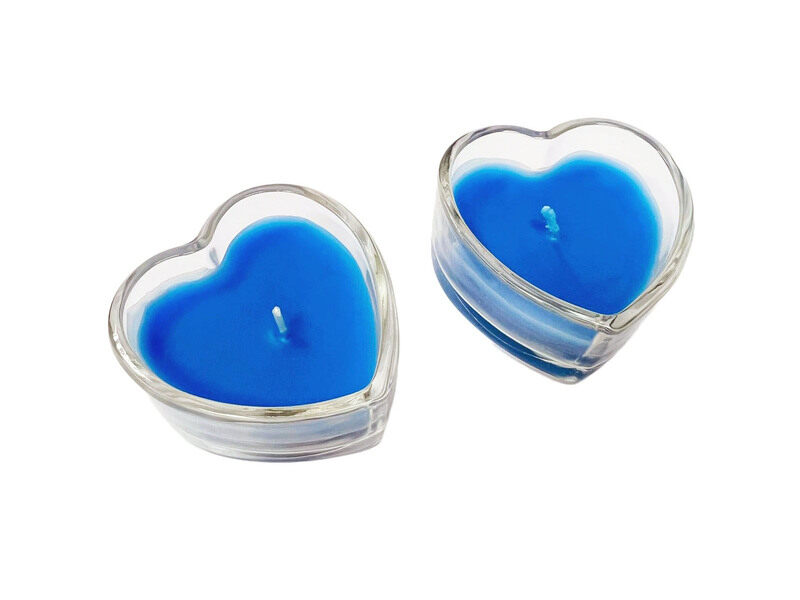 

Generic Love Heart Shape Gift Glass Jar Set 2pcs Candle Ocean Scent