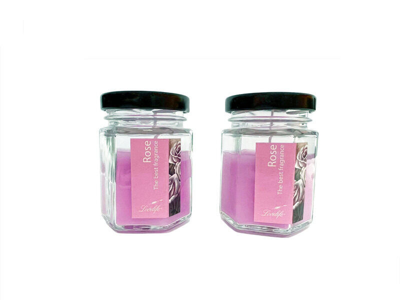 

Generic Jar Candle 2pcs, Light Fragrance (2-Pack) Scented Candles Rose Scent