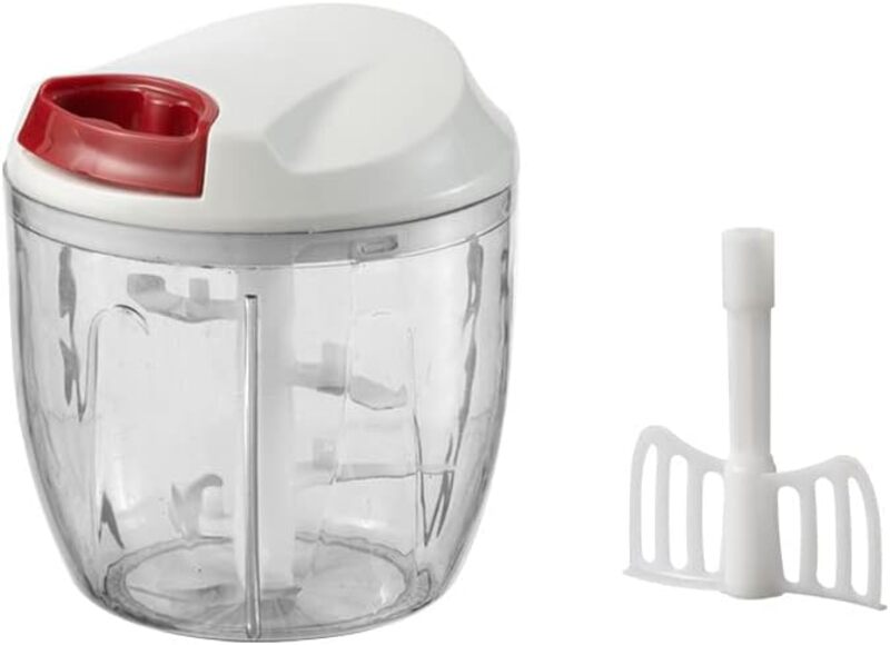 Manual Food Chopper 5 Blades 900ml Color White/Red
