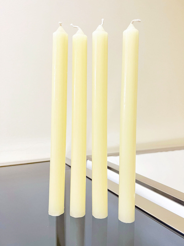 4pcs Taper Candles Long Pole Scented Candle 25cm Vanilla Blooms