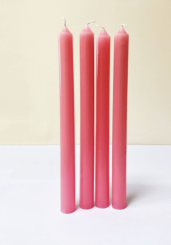 4pcs Taper Candles Long Pole Scented Candle 25cm Strawberry Blooms