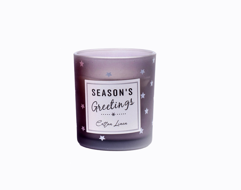 Christmas Scent Candle Jar, Cotton Linen