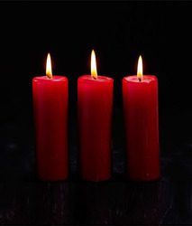 Red Velvet Round Pillar Candle for Wedding, Birthday, Holiday & Home Decoration, 7CMX20CM