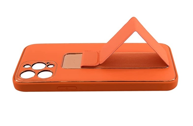 Leather Case with Magnetic Stand&Holder for Apple iphone 13 Pro Max (Orange)
