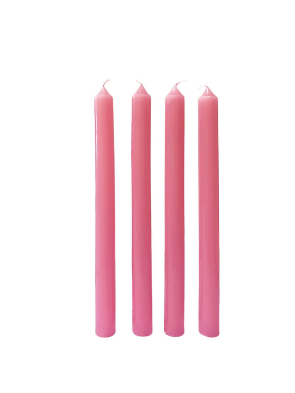 4pcs Taper Candles Long Pole Scented Candle 25cm Strawberry Blooms