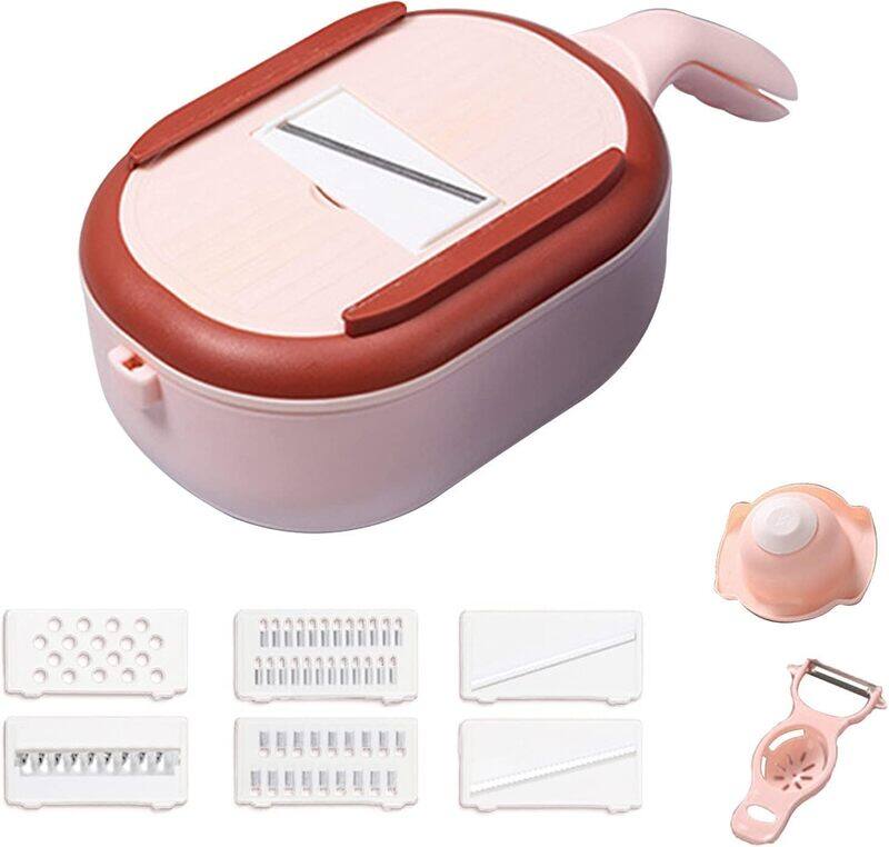 

Generic 11-in-1 Multifunctional Fast Vegetable Slicer with Strainer Color Pink