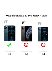 Apple iPhone 12 Pro Max Silicone Shockproof Protective Mobile Phone Case Cover, Black/Clear