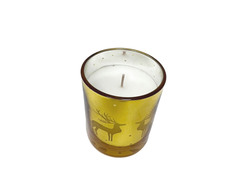 Christmas Scent Jar Candle Metallic Gold