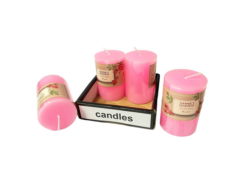 

Generic Pillar Candle Set of 4PCS ROSE 4.5CMX7.5CM