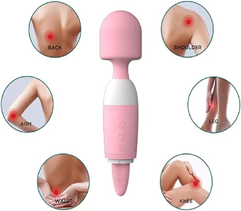 Rechargeable Body Massager for Shoulder, Neck, and Muscle Pain - Pain Relief Body Massager Color Pink