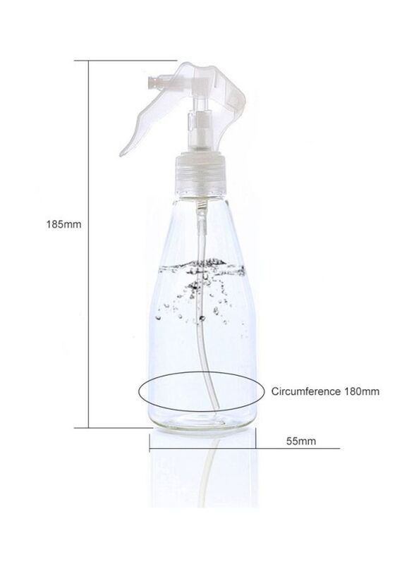 Plastic Spray Bottle, Clear/White