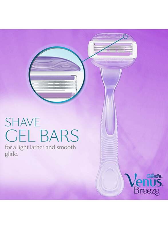 Gillette Venus Breeze Razor Blade with 4 Refills, One Size