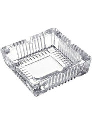 Square Glass Ashtray, Clear