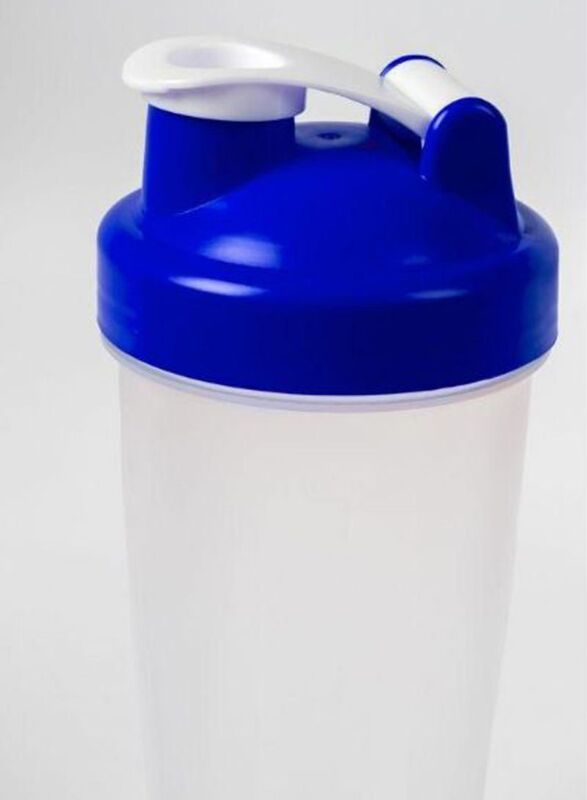 600ml Plastic Protein Shaker Bottle, Violet/Clear
