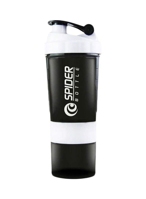Spider 500ml Protein Shaker Sports Water Bottle, Black