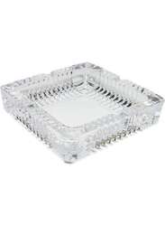 Qianli 17.5x4.5cm Square Glass Ashtray, Clear