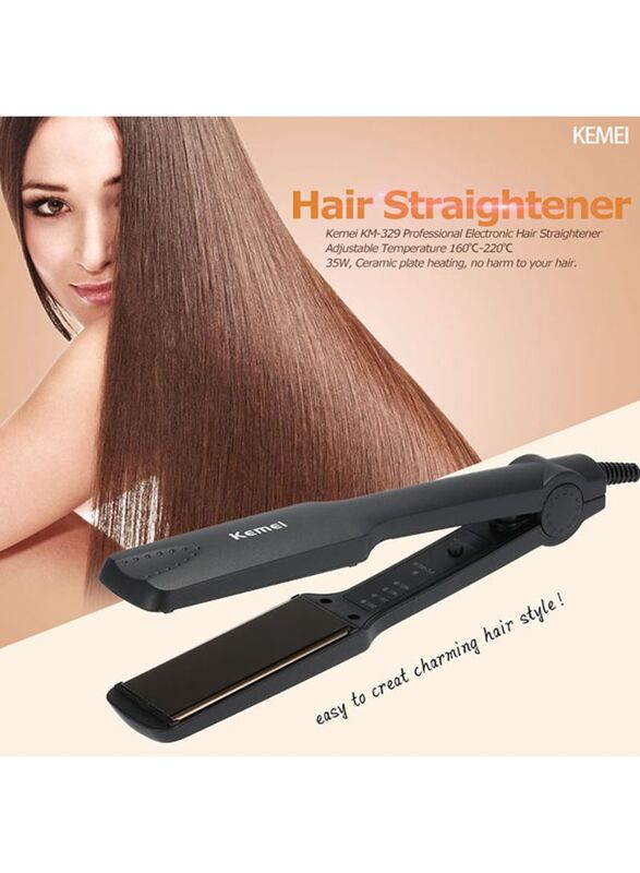 Kemei Professional Hair Straightener, Black