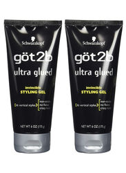 Schwarzkopf Got2b Ultra Glued Invincible Hair Styling Gel, 2 x 170ml