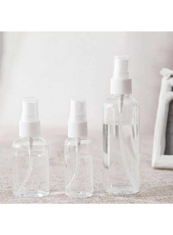 Mist Spray Bottles, 4 Pieces, Clear/White