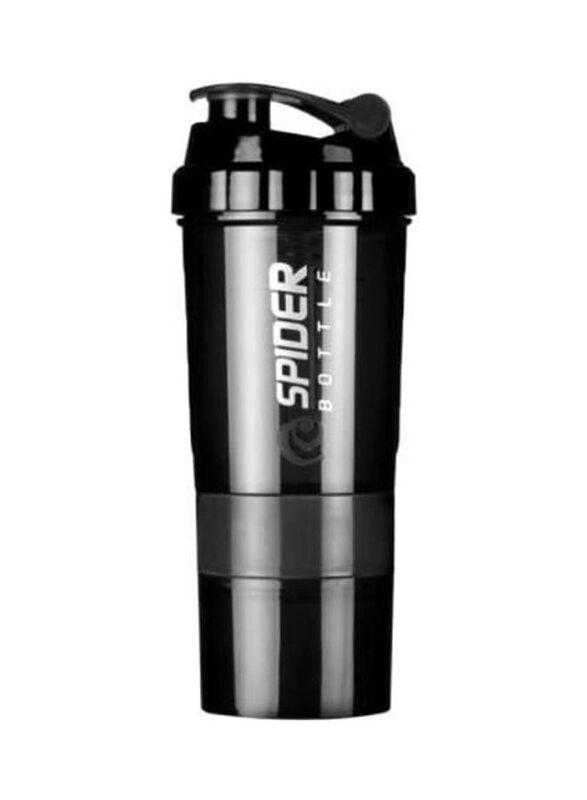 Spider Bottle 500ml Sports Shaker Bottle, Black