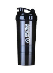 Spider Bottle 500ml Sports Shaker Bottle, Black