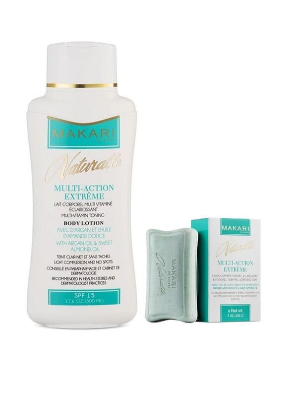 Makari Multi-Action Extreme Skin Lightening Lotion and Soap Set, 2 Pieces