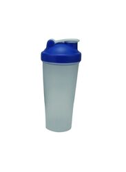 600ml Protein Shaker Bottle, Clear/Blue