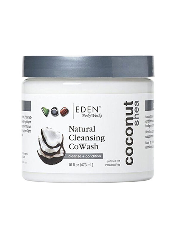 Eden Bodyworks Coconut Shea Natural Cleansing Cowash Conditioner for All Hair Types, 473ml, White
