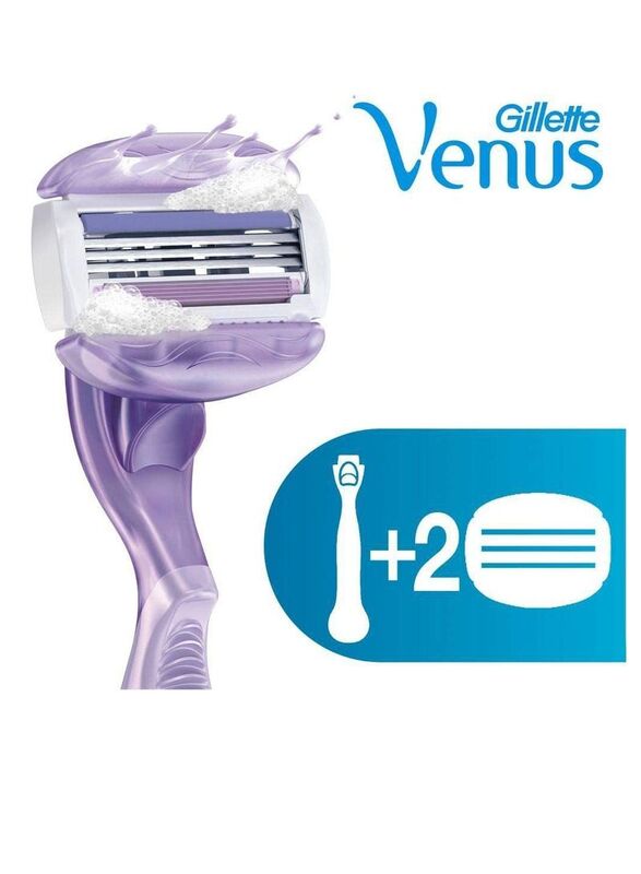 Gillette Venus Comfort glide Breeze Razor, 2 Pieces, Multicolour