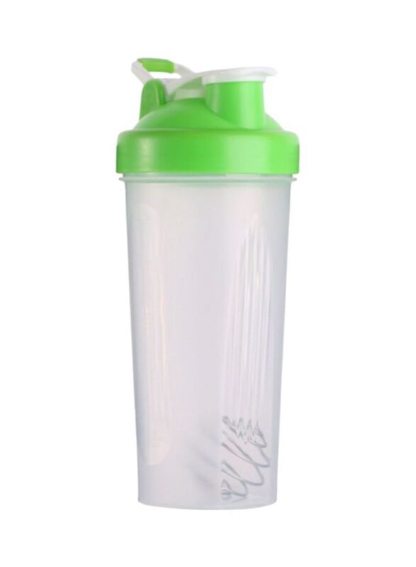 600ml Protein Shaker Mixer Bottle, Clear/Green