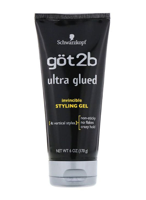 Got2b Ultra Glued Invincible Styling Gel for All Hair Types, 6oz