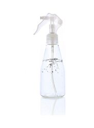 Plastic Spray Bottle, Clear/White