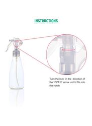 Plastic Spray Bottle, Clear/White