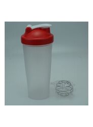 Protein Shaker Bottle, Grey/Red